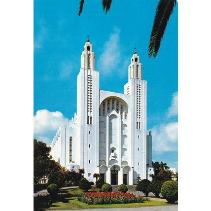 Casablanca Catholic Church Morocco Postcard unused VGC