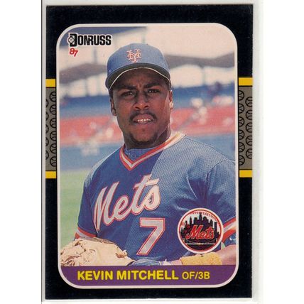 1987 Donruss Kevin Mitchell RC Rookie baseball card #599– Mets