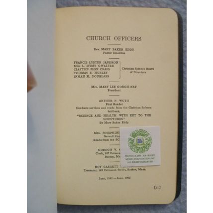 2 ANTIQUARIAN CHRISTIAN SCIENCE BOOKS CHURCH MANUAL & MISCELLANY MARY BAKER EDDY