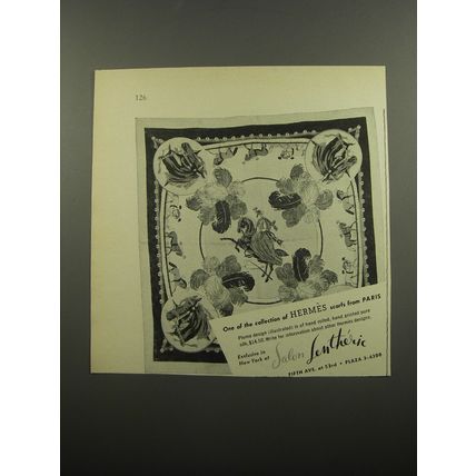 1951 Salon Lentheric Hermes Scarf Ad - One of the collection from Paris
