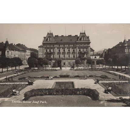 Kaeser Josef Park Loeden Austria Real Photo Old Postcard