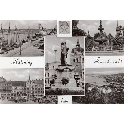 Sundsvall Sweden Real Photo Postcard