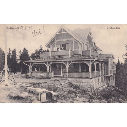 Restaurant Parkhyddan Hudiksvall Sweden Antique Postcard