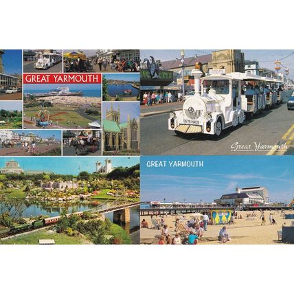 Great Yarmouth Dotto Train & Model 4x Postcard s