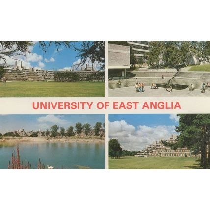 Norwich University Of East Anglia 1970s Norfolk Postcard