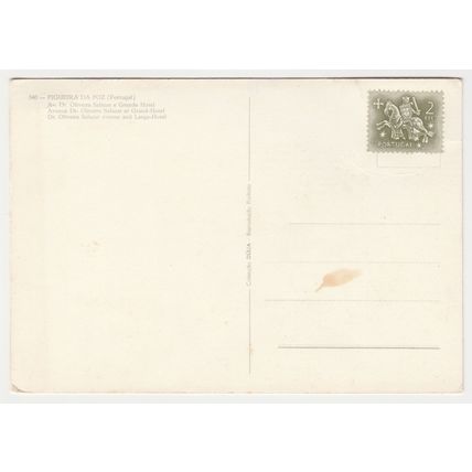 Postcard Av Dr Oliveira Salazar, Grande Hotel, Figueira da Foz Portugal Unposted