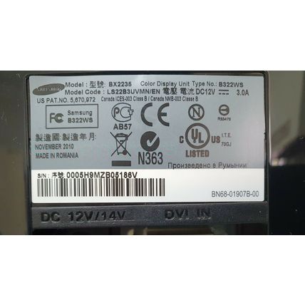 Samsung SyncMaster BX2235 21.5” 1920 X 1080p Full HD Black DVI Monitor with Stan