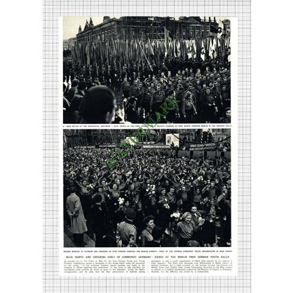Berlin Free German Youth Rally - 1950 Cutting