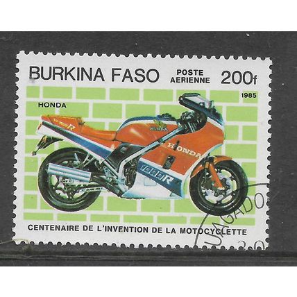 BURKINA FASO 1985 200F HONDA MOTOR CYCLE SG771 FINE USED