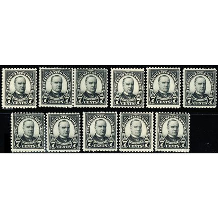 559, Mint NH 7¢ Fine WHOLESALE Lot of 11 CV $170. * Stuart Katz