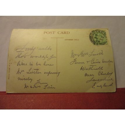 LOVER'S WALK, ROTHESAY, ISLE OF BUTE, SCOTLAND used antique postcard 1908 pm =