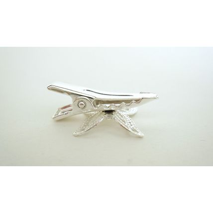 2 extra small silver butterfly metal alligator hair clip for fine thin hair