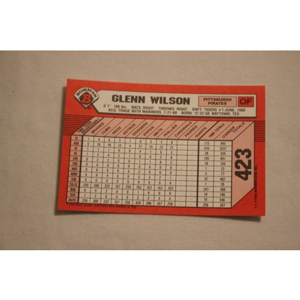 Glenn Wilson 1989 Bowman TIFFANY NO. 423