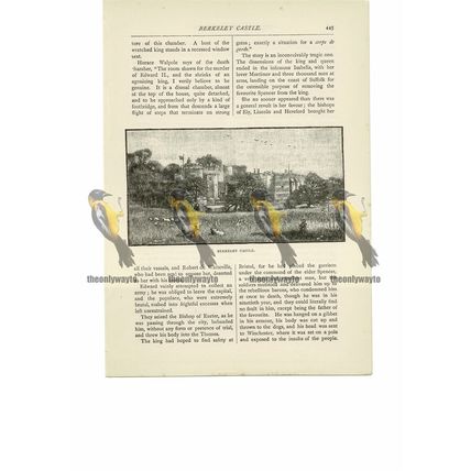 Berkeley Castle, Gloucs, Book Illustration (Print), 1891