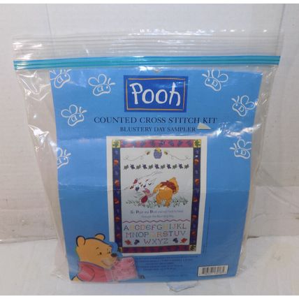Winnie The Pooh Blustery Day Sampler Counted Cross Stitch Kit 113218 Leisure Art