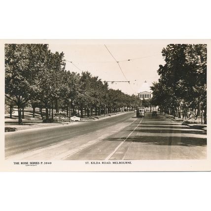 PC18633 St. Kilda Road. Melbourne. The Rose. RP. B. Hopkins