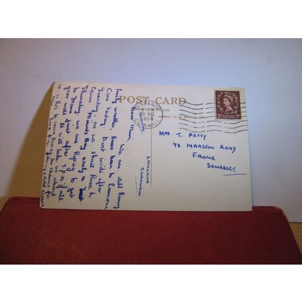 THE SWIMMING POOL, PENZANCE, CORNWALL used postcard 1954 pm =