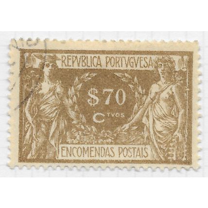 PORTUGAL CLASSIC 1920 PARCEL POST STAMP 70c USED