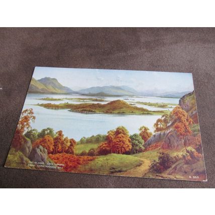 Valentines Postcard - Islands Loch Lomond Trossachs - Artist E.H Thompson A953