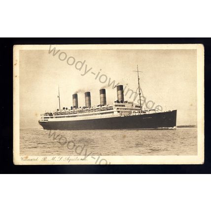 LS2475 - Cunard Liner - Aquitania - built 1914 - postcard