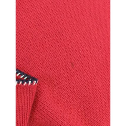 Vintage Villager Sport by Liz Claiborne Nautical Half Zip Sweater XL Cherry Red