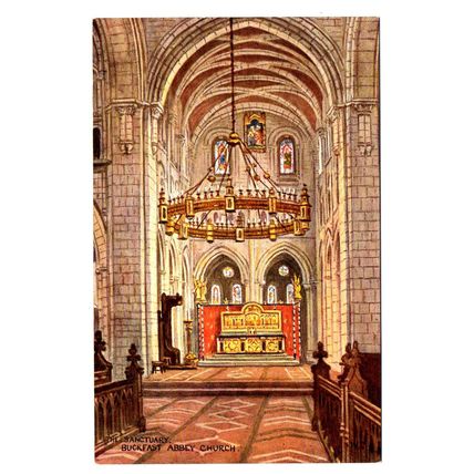 The Sanctuary, Buckfast Abbey Church - Postally Unused - J.Salmon Postcard