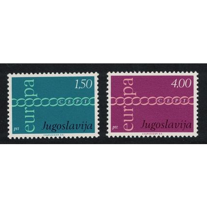 Yugoslavia Chain of Os Europa 2v 1971 MNH SG#1455-1456