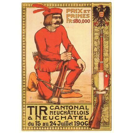 Tir Contonal Nuechatelois a Neuchatel 1906 Switzerland Poster Postcard