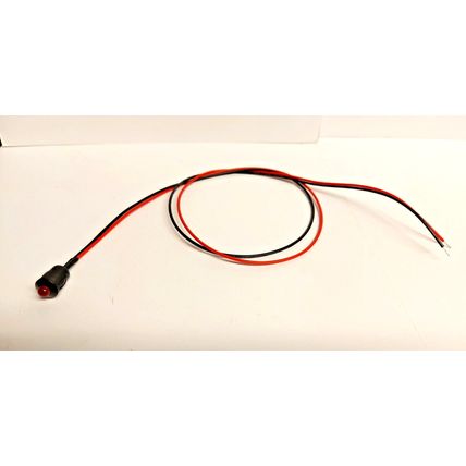 LED panel Indicator M8 Red Prominent Push Fit pre fitted 500mm Leads 12V DC