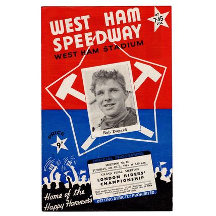 West Ham London Riders Championship 1964 speedway programme