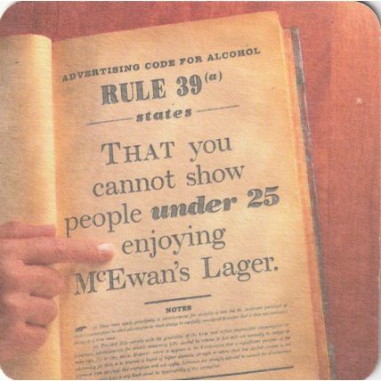BEER MAT - McEWANS BREWERY - McEWANS LAGER - (Cat No 180) - (1995)