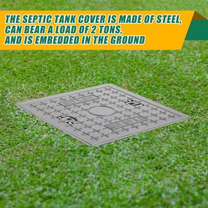 24 X 24 Inches Frp Solid Square Septic Tank Lid and Base with Handles Manhole Co