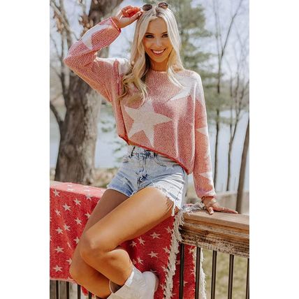 Big Star Spangled Casual Knit Sweater