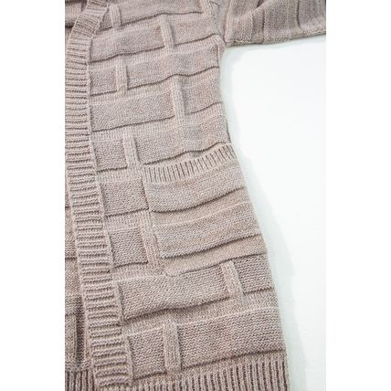 Delicacy Textured Knit Open Front Chic Cardigan with Pockets