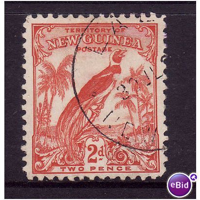 NEW GUINEA 1932 2d VERMILION RAGGIANA BIRD FINE USED