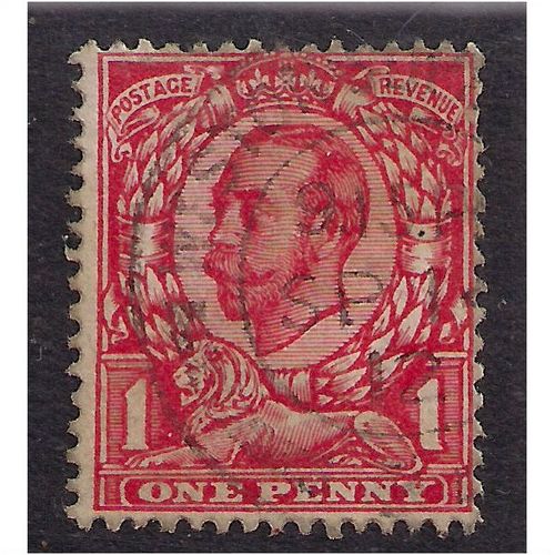 GB 1912 KGV 1d Scarlet used stamp wmk 49. (H990 )