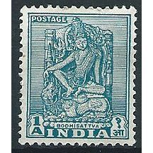 India 1955 SG333 1a Turquoise Mounted Mint .. ..