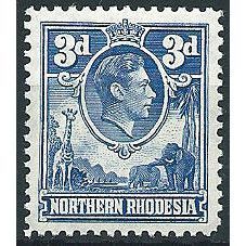 Northern Rhodesia 1938 SG34 3d Ultramarine Mounted Mint ....