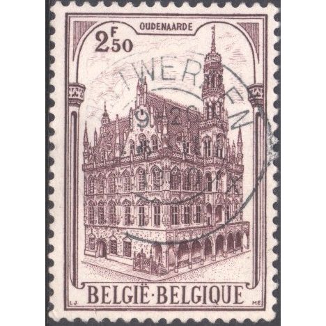 Belgium 1959 - SG1699 - 2f.50 purple - Town Hall, Oudenard - used