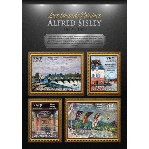 CENTRAL AFRICA 2013 SHEET MNH ALFRED SISLEY ART PAINTINGS ARTE PINTURAS