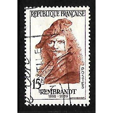 FRANCE 1957 FAMOUS MEN 15F REMBRANT SG 1360 FINE USED