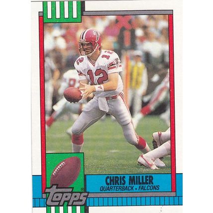 Chris Miller #472 - Falcons 1990 Topps Football Trading Card