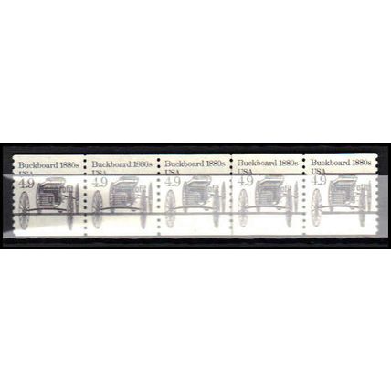 2124a 4.9c Buckboard Very Fine MNH Dry Gum PNC 1/5 Gap 1R AA0259