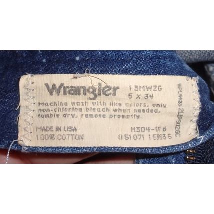 Vintage Ladies Wrangler 90s 13MWZ Denim Blue Jeans Size 5x34 High Rise Boot Cut