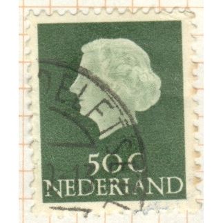 Netherlands 1953 - 50c dark green - Queen Juliana - used