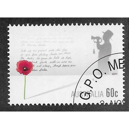 AUS 2011 60c (S/A) 'REMEMBRANCE DAY' (C.T.O) FINE USED (EBID76-527)