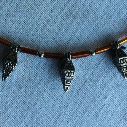 New Chunky Charm Ladies Silver Colour Necklace With Rhombus Beads