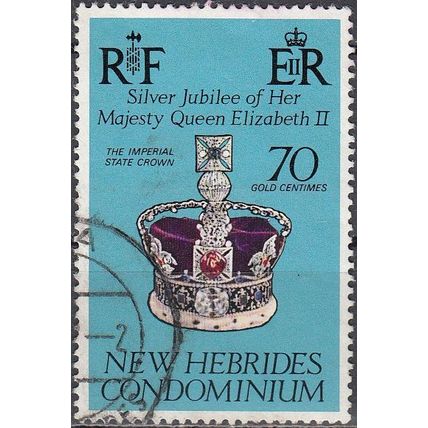 Nouvelles Hebrides 1977 Michel 442 O Cote (2005) 0.50 € Couronne de Reine