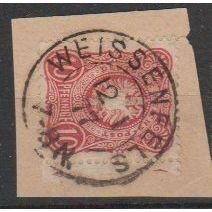 Mi: 33 used 1875/9 Weissenfels 12.1.1877 Zwischensteg Cat € 2.50