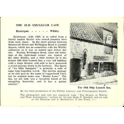 Yorkshire WHITBY Old Smuggler Cafe Postcard